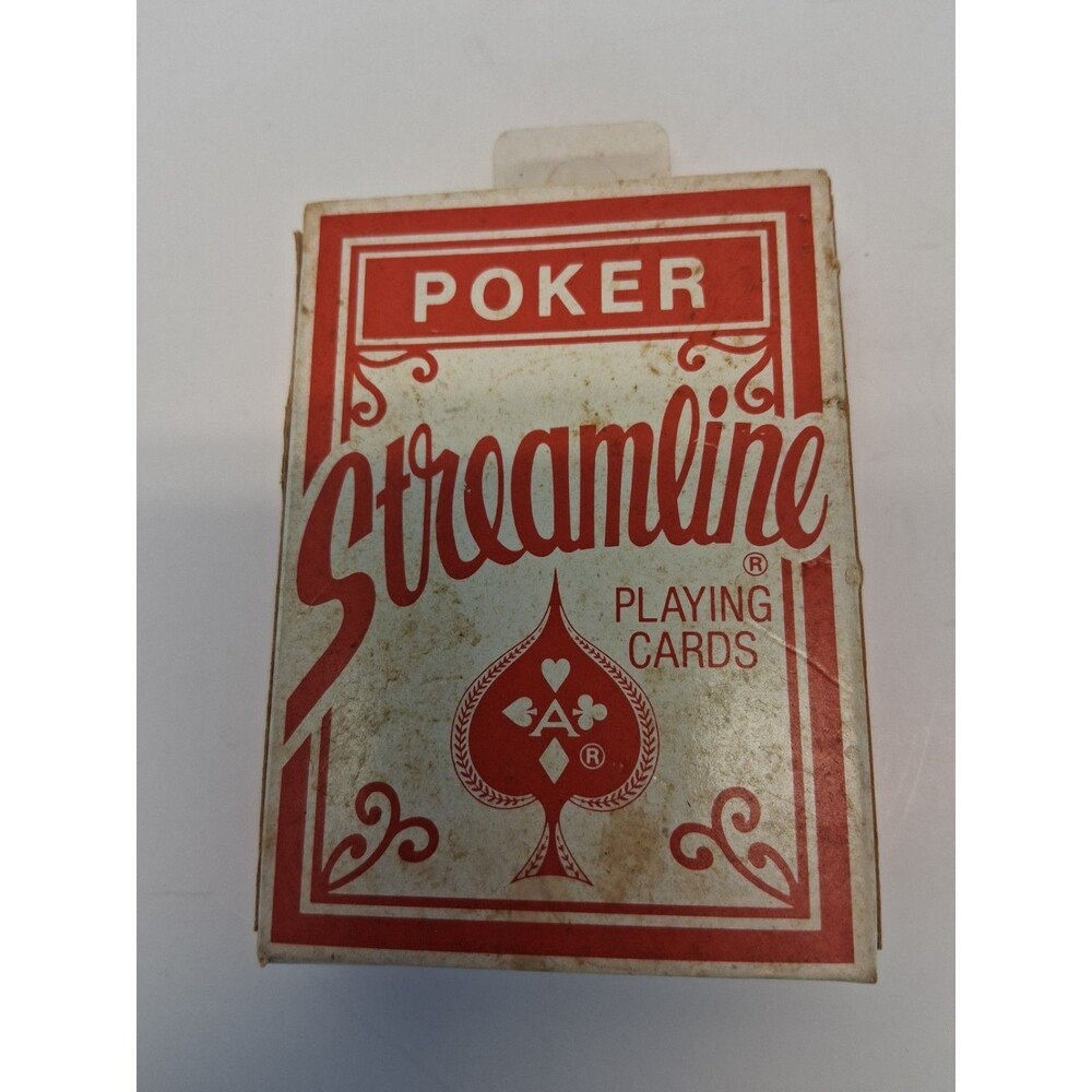 VTG Streamline Poker Playing Cards Sealed NOS USPC Made Spain #1 Red Deck 1990s